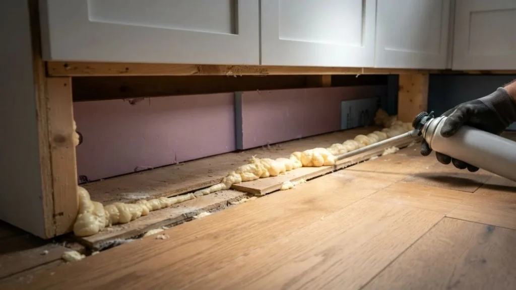 sealing kitchen toe kick
