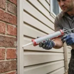 sealing siding brick gap caulking
