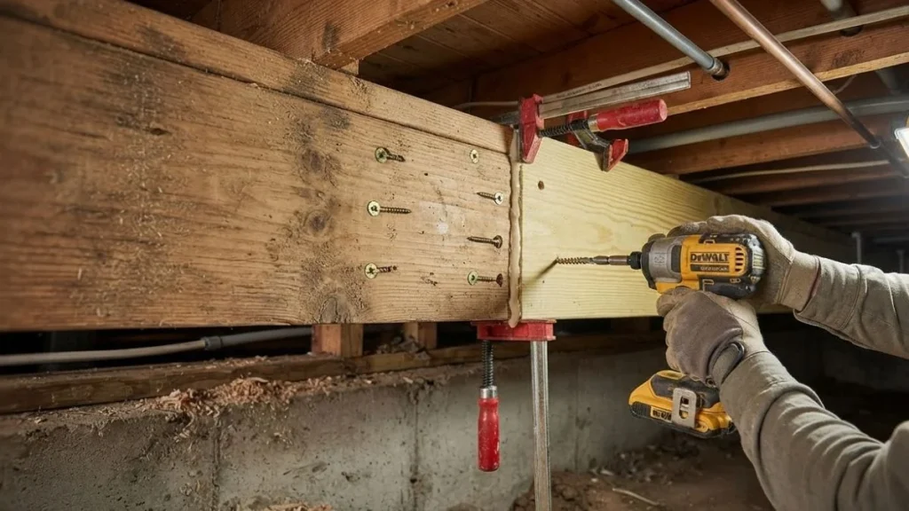 sistering floor joists
