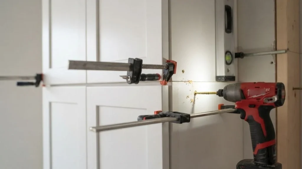 stacking upper wall cabinets