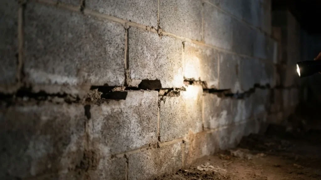 structural crack foundation wall inspection