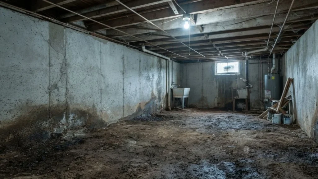 uninsulated dirt floor basement
