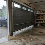 water under garage door