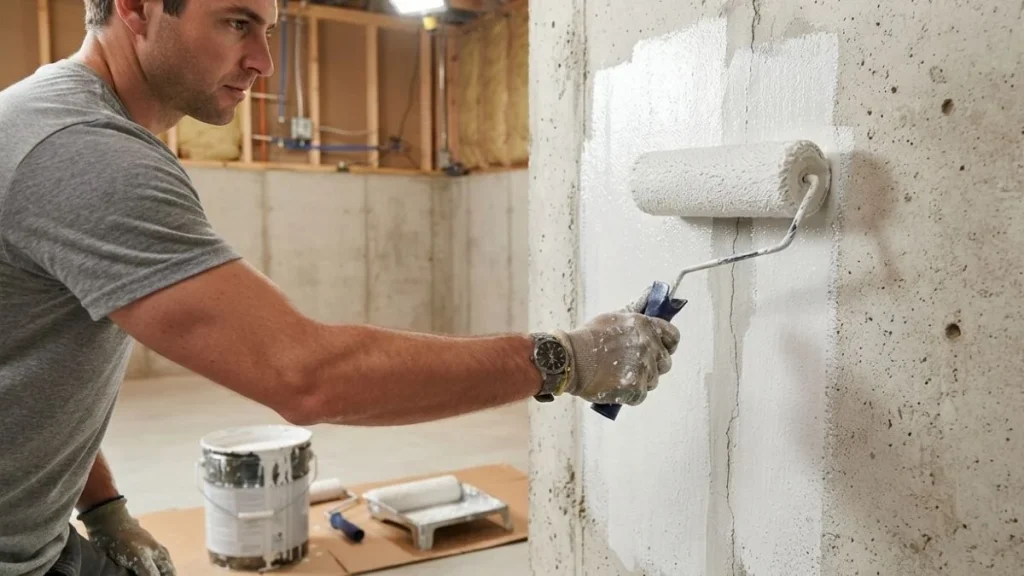 waterproofing basement wall