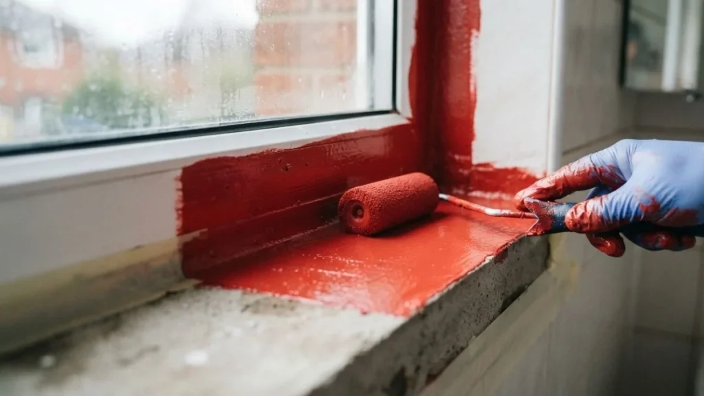 waterproofing membrane shower window sill