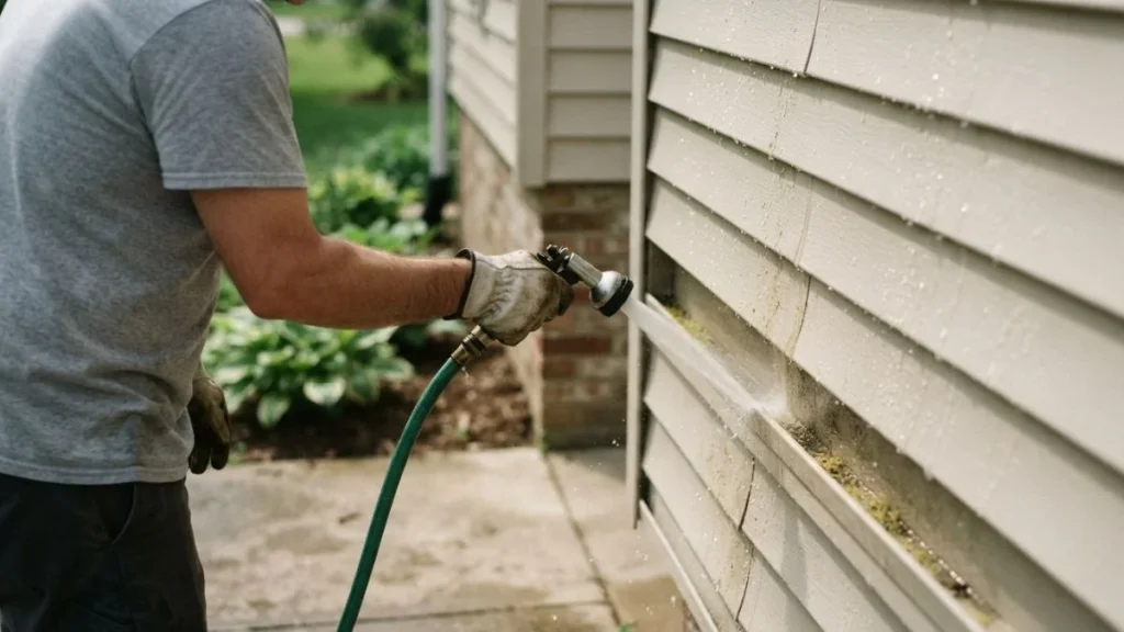 cleaning vinyl siding shadow line hose

