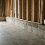 concrete ledge in garage foundation
