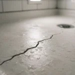 crack in fiberglass shower floor repair