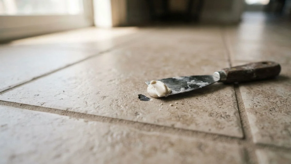 fix hole in tile floor