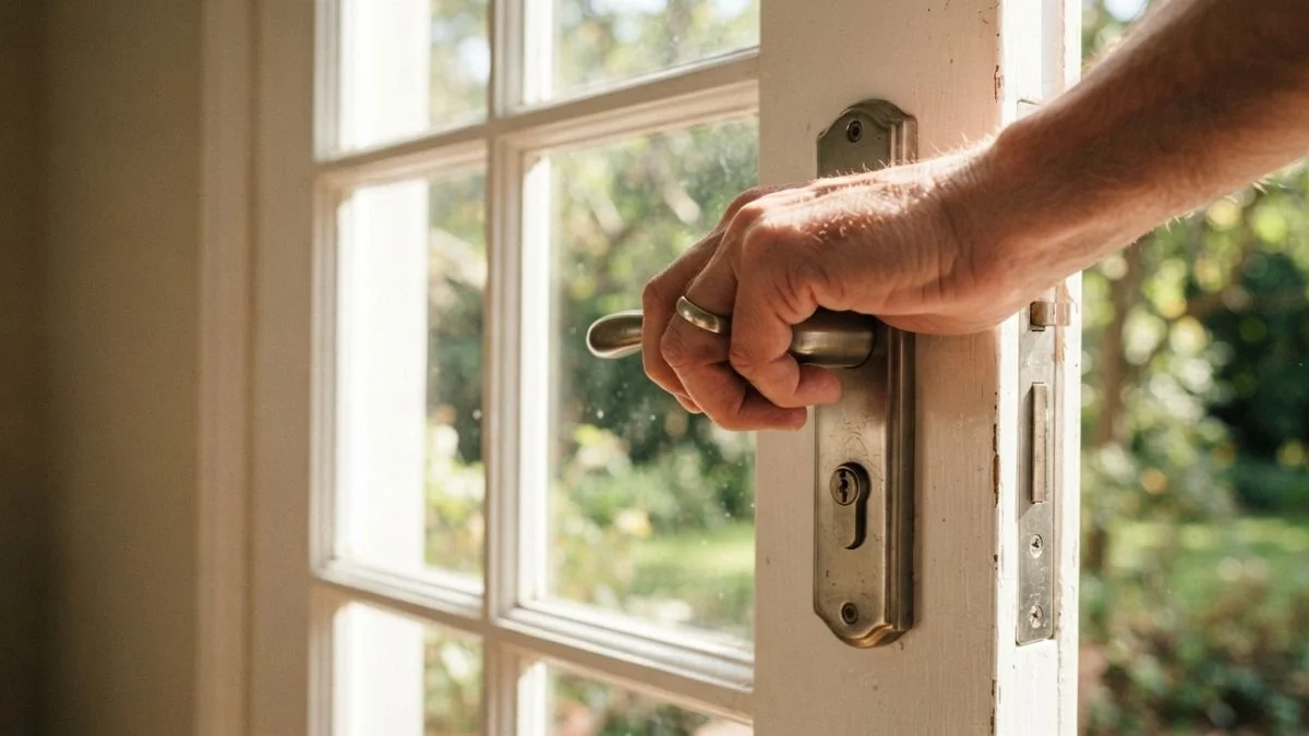 fix jammed french door lock