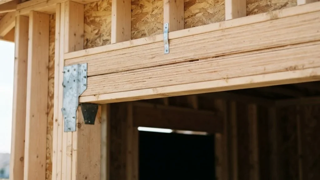 garage door header beam structural load
