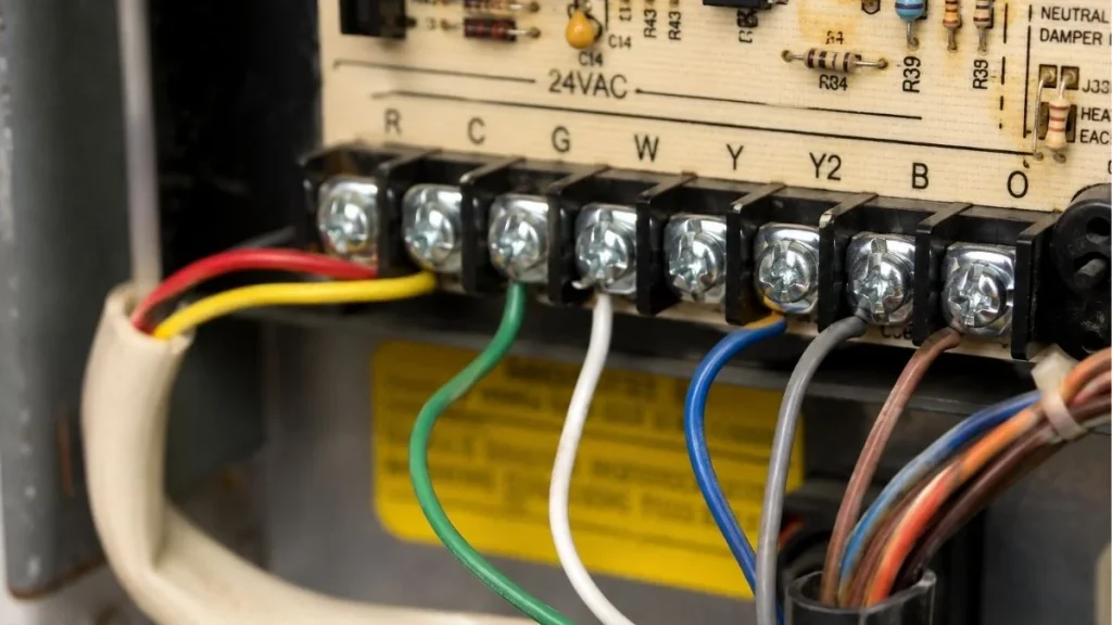 hvac control board terminal wires labeled