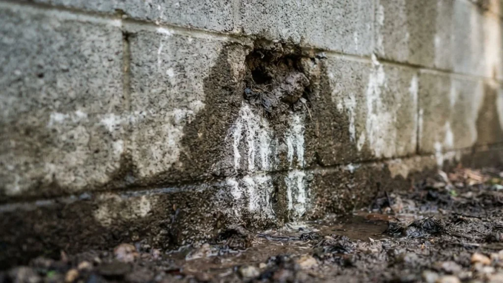 hydrostatic pressure drainage failure retaining wall