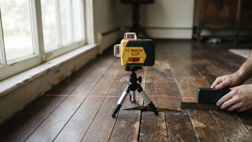 measuring floor hump laser level