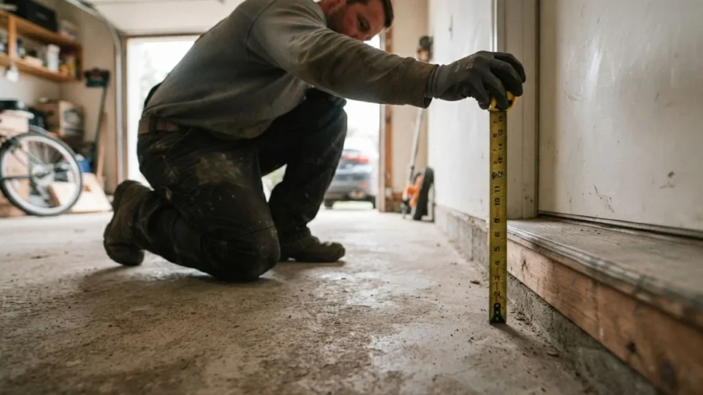 measuring total rise garage stairs
