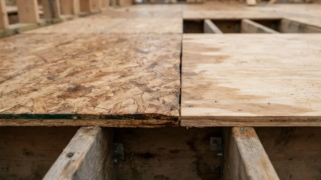 osb vs plywood wet subfloor
