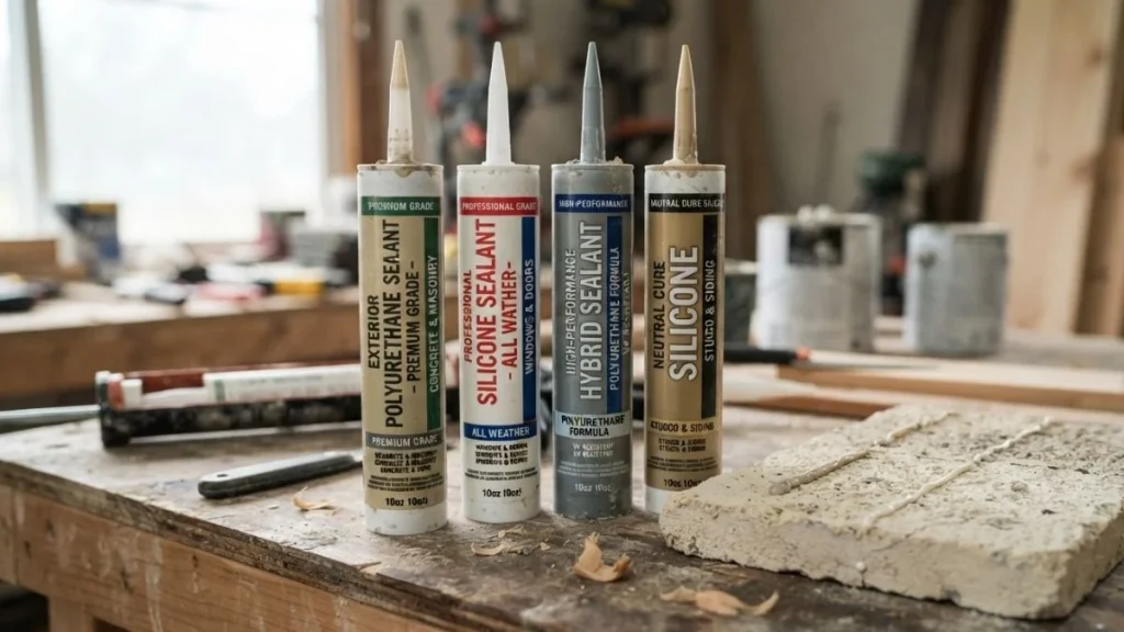 polyurethane caulk tubes stucco repair