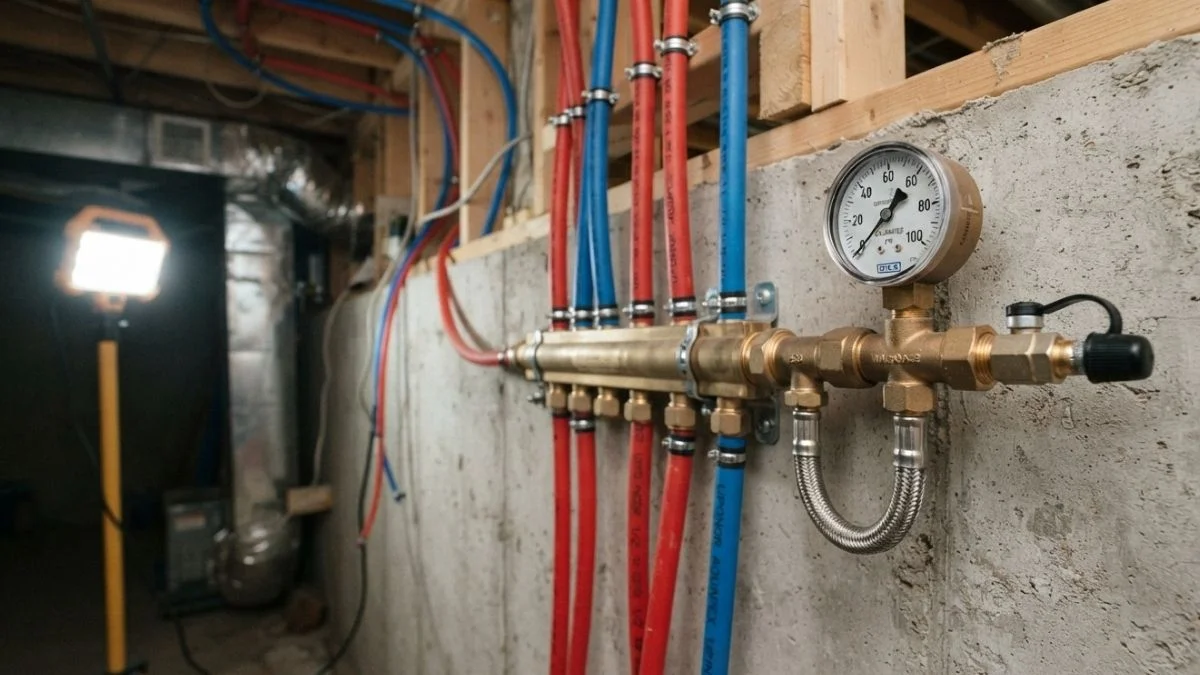 pressure test pex water lines with air