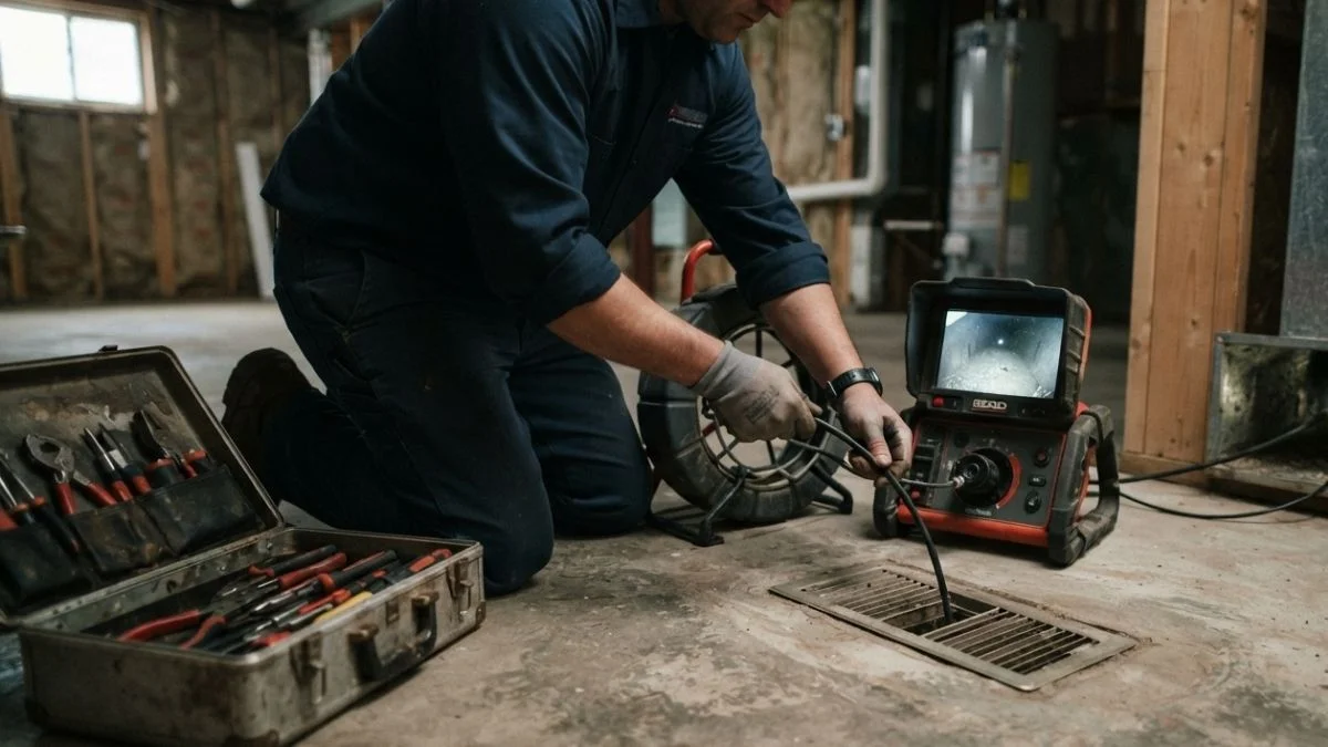 repair collapsed air ducts in slab