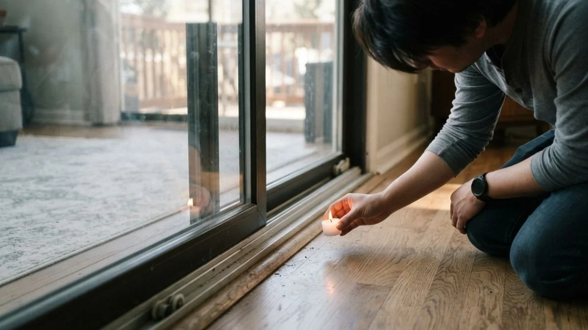 sliding glass door leaking air diagnosis