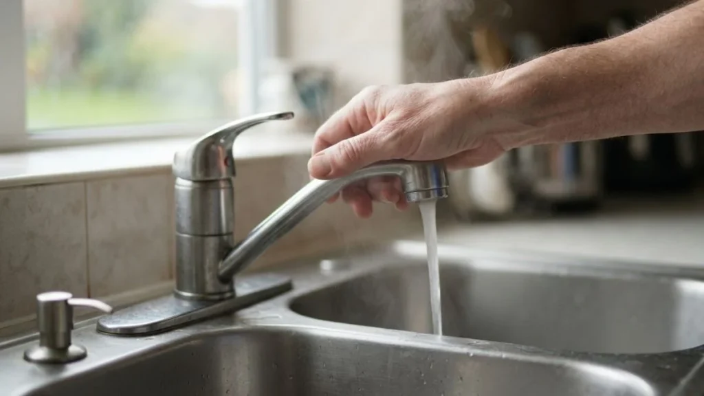 testing water pressure kitchen faucet
