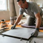 tiling over radiant floor heat installation
